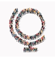 group people shape globe vector image