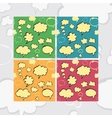 marker speech bubbles seamless pattern set vector image vector image