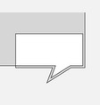 one line drawing of speech bubble black and white vector image vector image