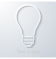 save energy paper light bulb flat icon vector image