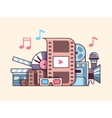 cinema cocncept flat vector image vector image