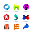 abstract logo design set vector image vector image