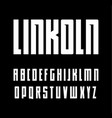 bold typeface with inside serif condensed vector image