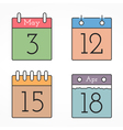 calendar icons vector image vector image