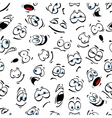 human cartoon emoticon pattern with blue eyes vector image vector image