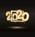 new year golden balloon golden metallic numbers vector image vector image