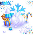 realistic 3d isometric christmas vector image vector image