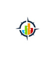 graph compass logo icon design vector image