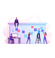 company business team working together planning vector image