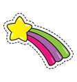 cute star with rainbow tail kids children kawaii vector image