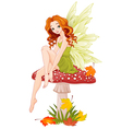mushroom fairy vector image