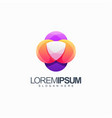 security shield logo design vector image