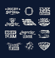 set of badges college rugby team vector image