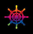 ship steering wheel vector image