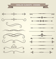 vintage book vignettes dividers and separators set vector image vector image