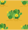eastern prickly pear cactus with yellow vector image
