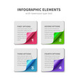 numbered infographic elements vector image