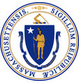 coat of arms massachusetts in united states vector image