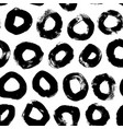 hand drawn grunge circles seamless pattern vector image