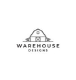 lines simple warehouse logo icon design vector image
