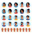 men and women emoji set vector image