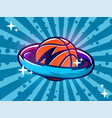 modern professional emblem basketball vector image