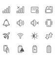 notification icons for mobile phone vector image