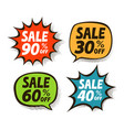 sale label set business shopping mall symbol vector image vector image
