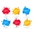 set of abstract liquid shapes modern graphic vector image