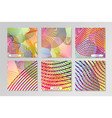 abstract backgrounds set with guilloche mash vector image