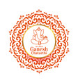 elegant happy ganesh chaturthi traditional banner vector image vector image