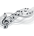 musical notes staff background on white vector image vector image