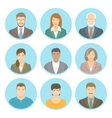 business people flat avatars male vector image