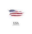usa flag in grunge style on a gray background vector image