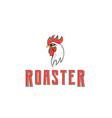 vintage rooster head logo vector image