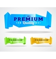 abstract origami banners set vector image vector image