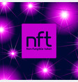 nft non fungible token logo header banner vector image vector image