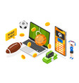 sports betting isometric composition vector image