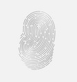 touch fingerprint id app with shadows vector image