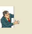 businessman presentation copy space poster vector image vector image