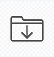 download file data icon isolated on transparent vector image vector image