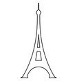 eiffel tower line icon black french landmark vector image vector image