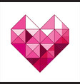heart geometric line design vector image vector image