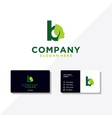 leaf logo b vector image