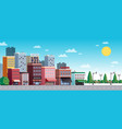 town city street summer vector image