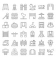 toys playground and rides icon thin line vector image