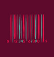 glitch bar code vector image