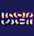 isolated neon holographic confetti set vector image