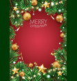 merry christmas and happy new year banner vector image
