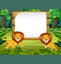 Nature rainbow view with cloud board blank Vector Image